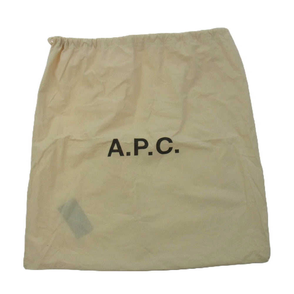 A.P.C. アーペーセー NT 0261 SHOPPING SHOULDER NINO 2WAY フェイクレザー ショルダーバッグ ハンドバッグ ブラック系【中古】