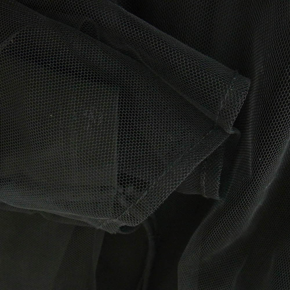 COMME des GARCONS NOIR コムデギャルソン ノワール 3C-T001 チュール 7分袖 ギャザースリーブ カットソー ブラック系 M【中古】