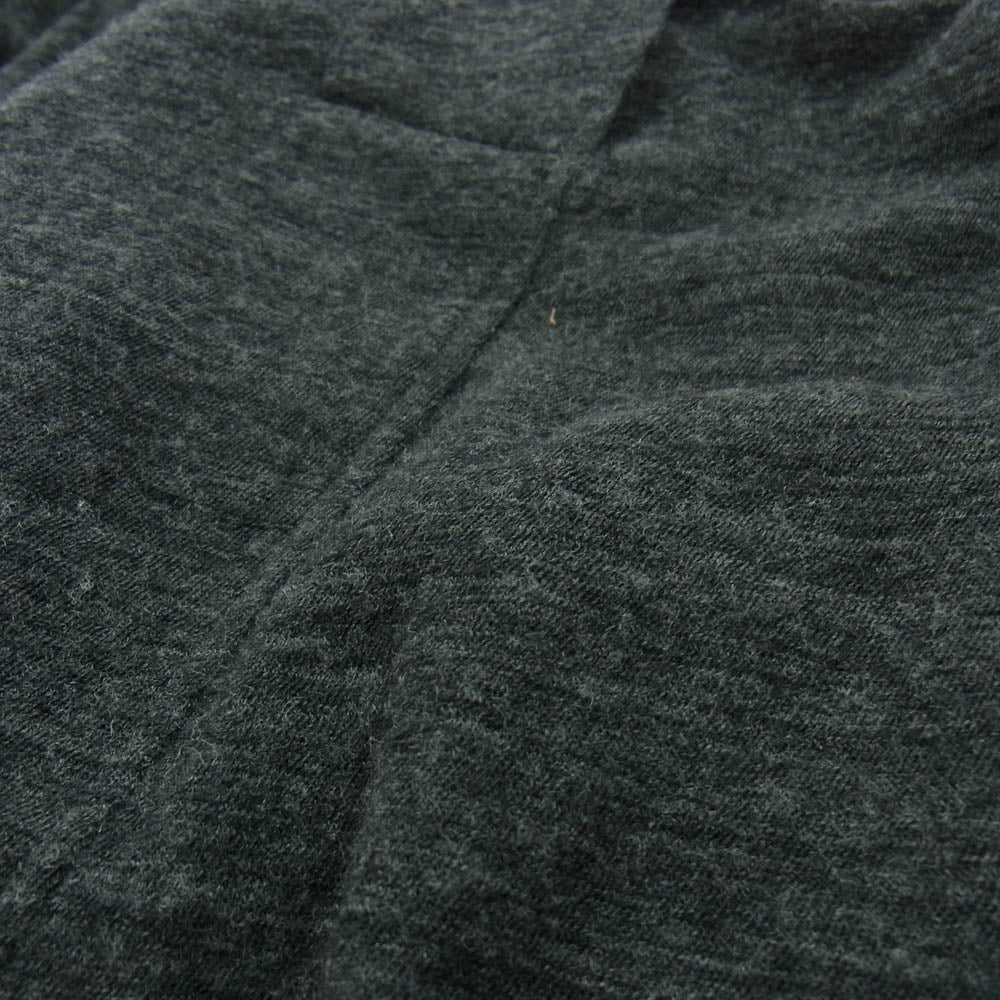 Yohji Yamamoto POUR HOMME ヨウジヤマモトプールオム アシンメトリー ハーフジップ カットソー 長袖 チャコール系【中古】