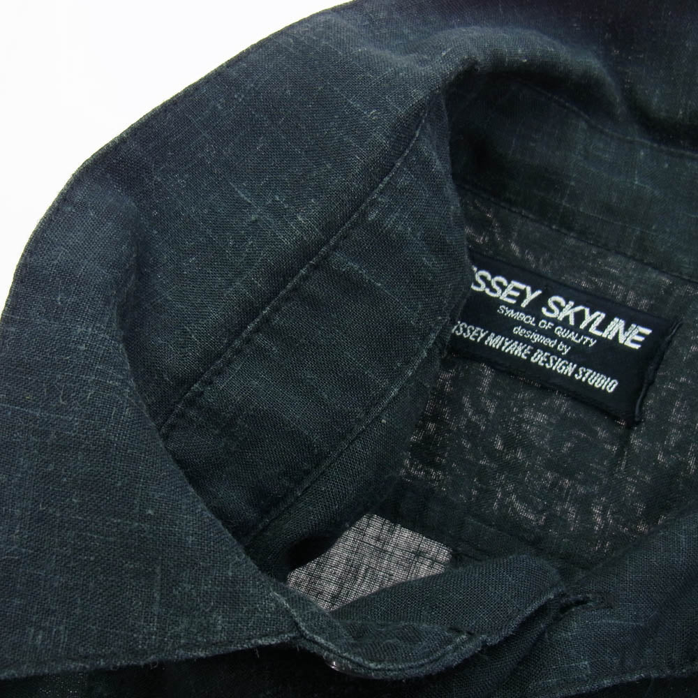 ISSEY MIYAKE イッセイミヤケ C-EH-3591 80'S SKYLINE スカイライン 変形 プルオーバー シャツ 長袖 ブラック系【中古】