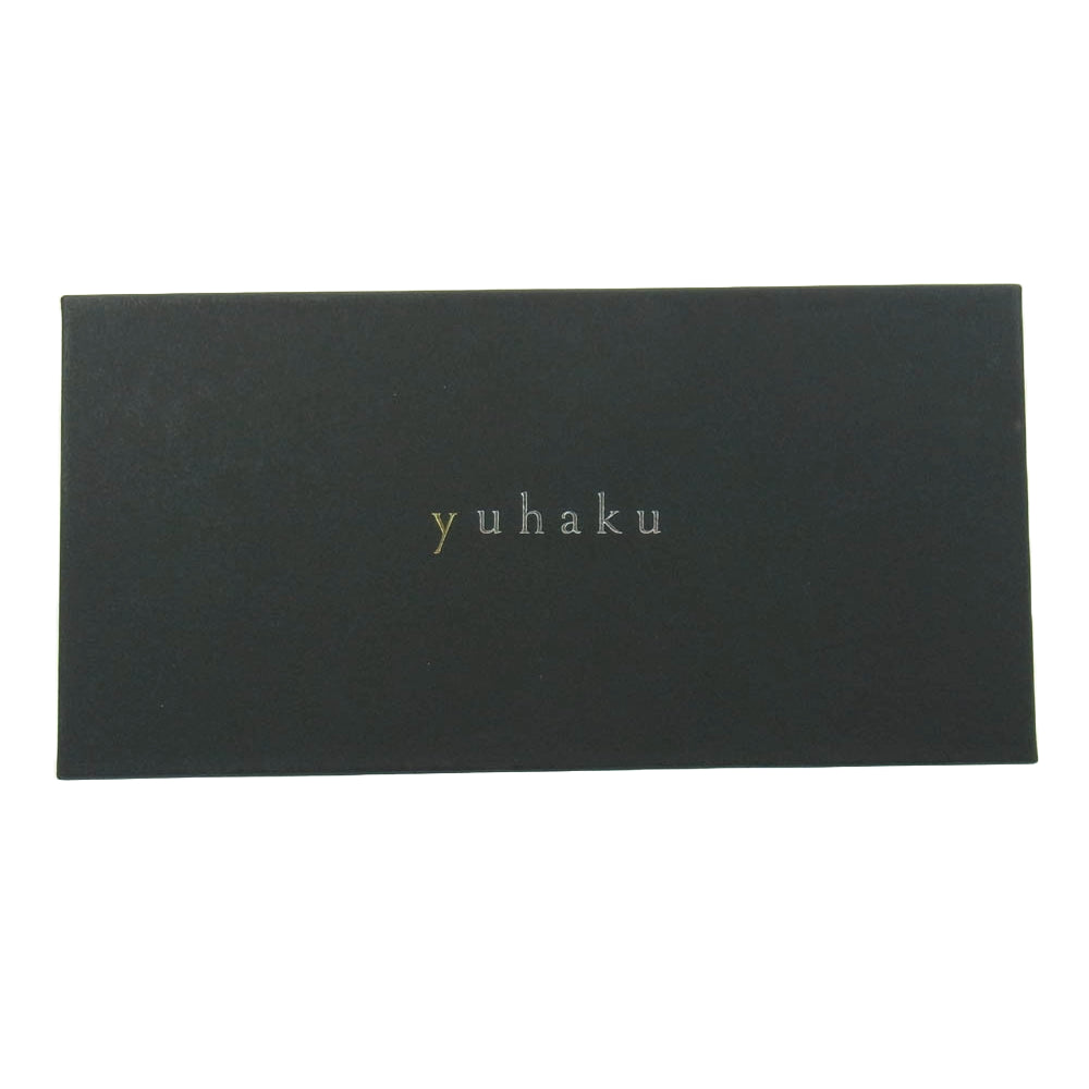 ユハク YLO110-30 Luce e Ombra 牛革 レザー ウォレット 長財布 ブラック系 グリーン系【中古】