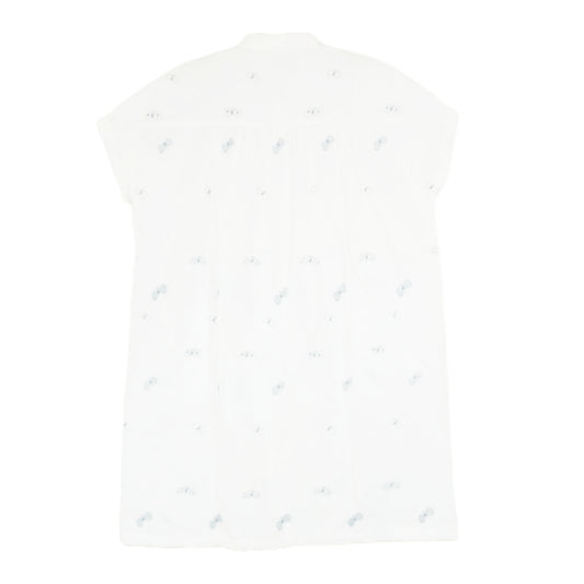 mina perhonen ミナペルホネン 18SS ws3507 choucho チョウチョ 半袖 ワンピース ホワイト系 38【中古】