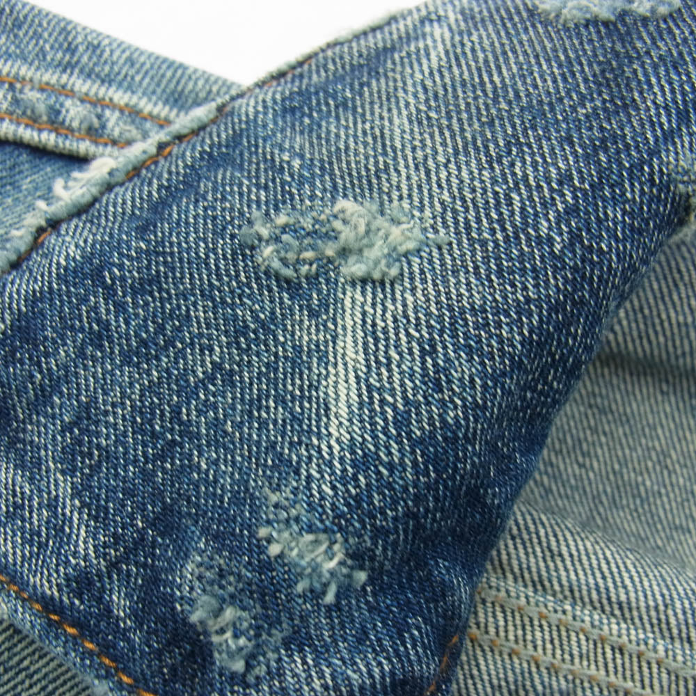 FEAR OF GOD フィアオブゴッド 202SP182003F ESSENTIALS エッセンシャルズ ダメージ加工 デニム ジャケット インディゴブルー系 S【中古】