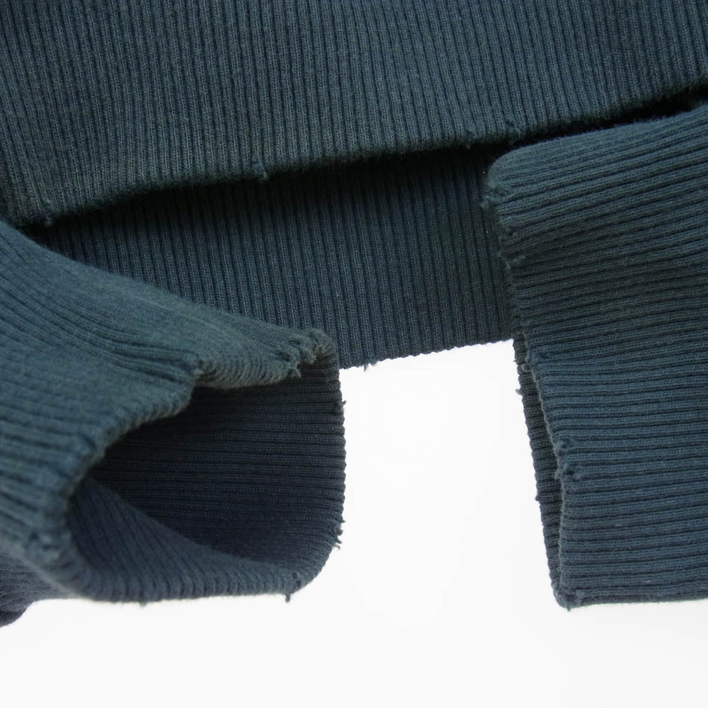 ACNE STUDIOS アクネストゥディオズ 24SS FN-UX-SWEA000020 LOGO HOODED SWEATER STOCKHOLM ヴィンテージ加工 バックロゴフーディ パーカー ネイビー系 S【中古】