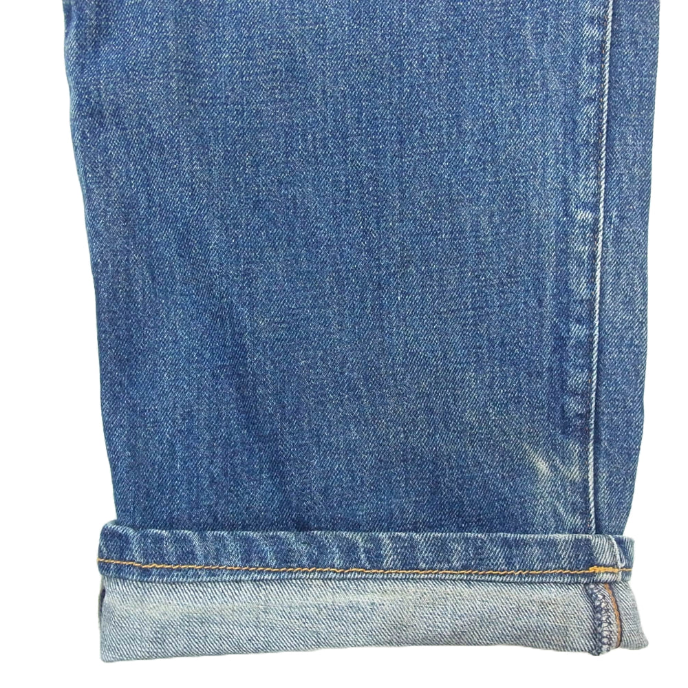 RRL ダブルアールエル 赤耳 ボタンフライ ストレート デニム パンツ インディゴブルー系 サイズ表記無【中古】