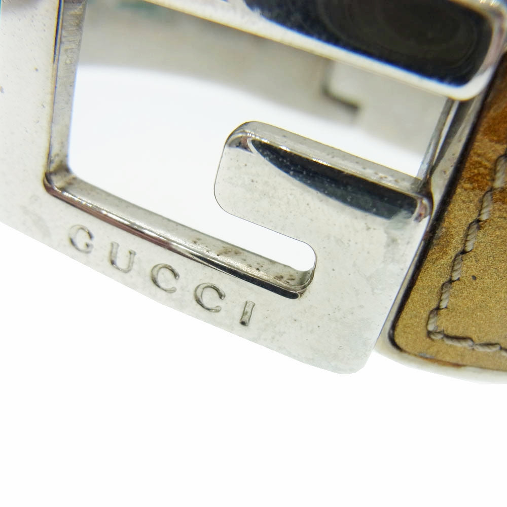 GUCCI グッチ G エナメル バングル ブレスレット ゴールド系 シルバー系【中古】