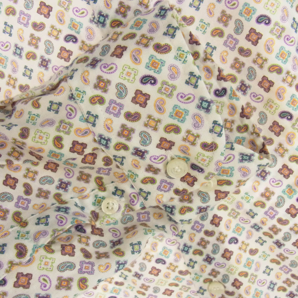 ETRO エトロ 花柄 ペイズリー柄 長袖 シャツ マルチカラー系 XL【中古】