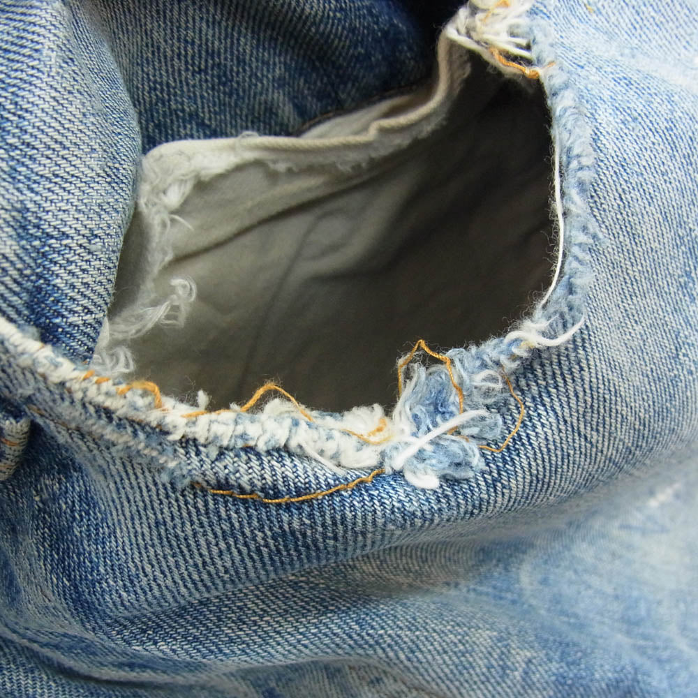 Levi's リーバイス 70's VINTAGE ヴィンテージ BIG E 後期 501 ボタンフライ デニムパンツ 不均等V 両面BIGEタグ ボタン裏刻印6 インディゴブルー系 サイズ表記無【中古】