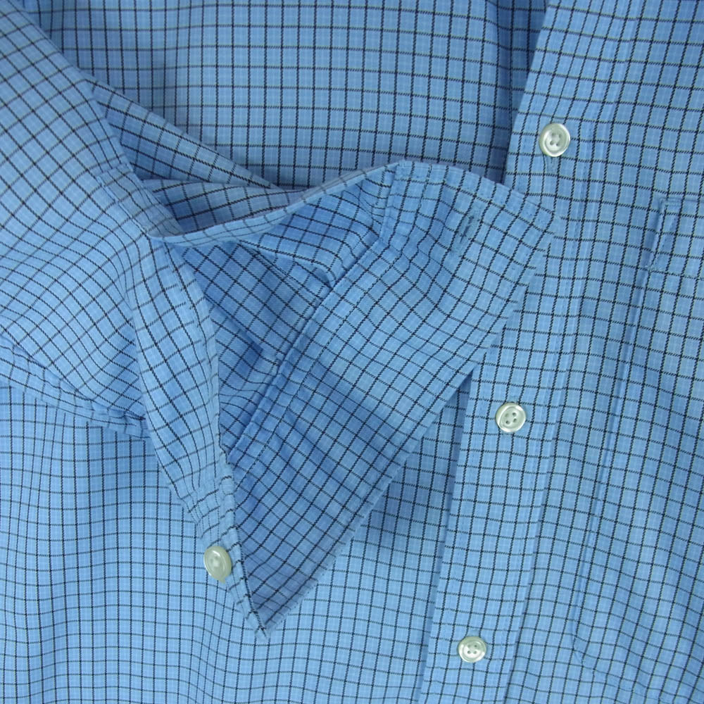 DAIWA PIER39 ダイワピア BE-83024 TECH REGULAR COLLAR SHIRTS LS TATTERSALL レギュラーカラー 長袖 シャツ ライトブルー系 M【中古】