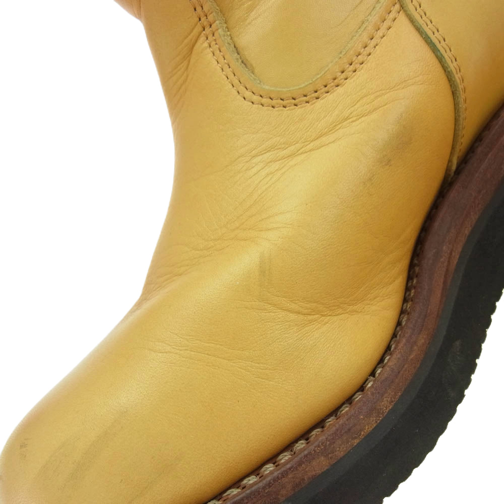 MADE IN GM JAPAN メイドインジーエムジャパン TIGER PECOS BOOTS vibram ビブラム ソール タイガー ペコス ブーツ ライトブラウン系 8.5【中古】