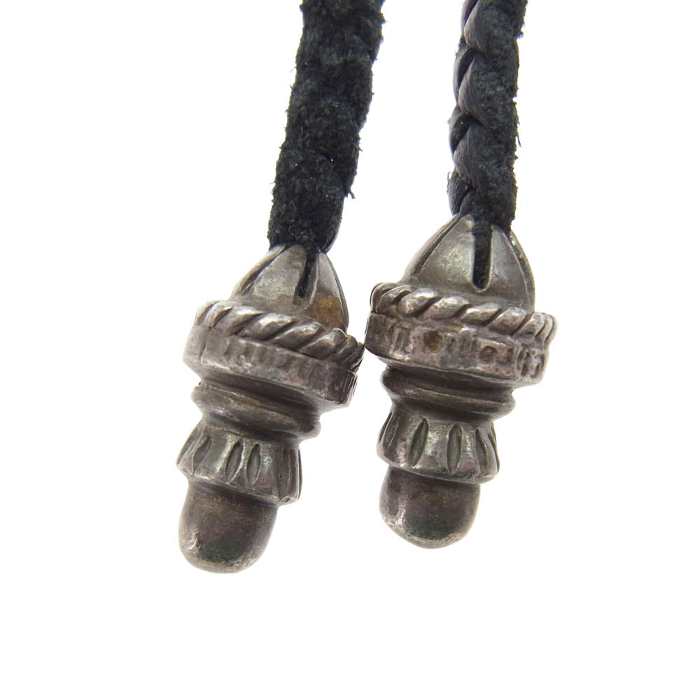 CHROME HEARTS クロムハーツ(原本無) LEATHER BRAID BOLO レザーブレイド ボロチップ ブラック系【中古】