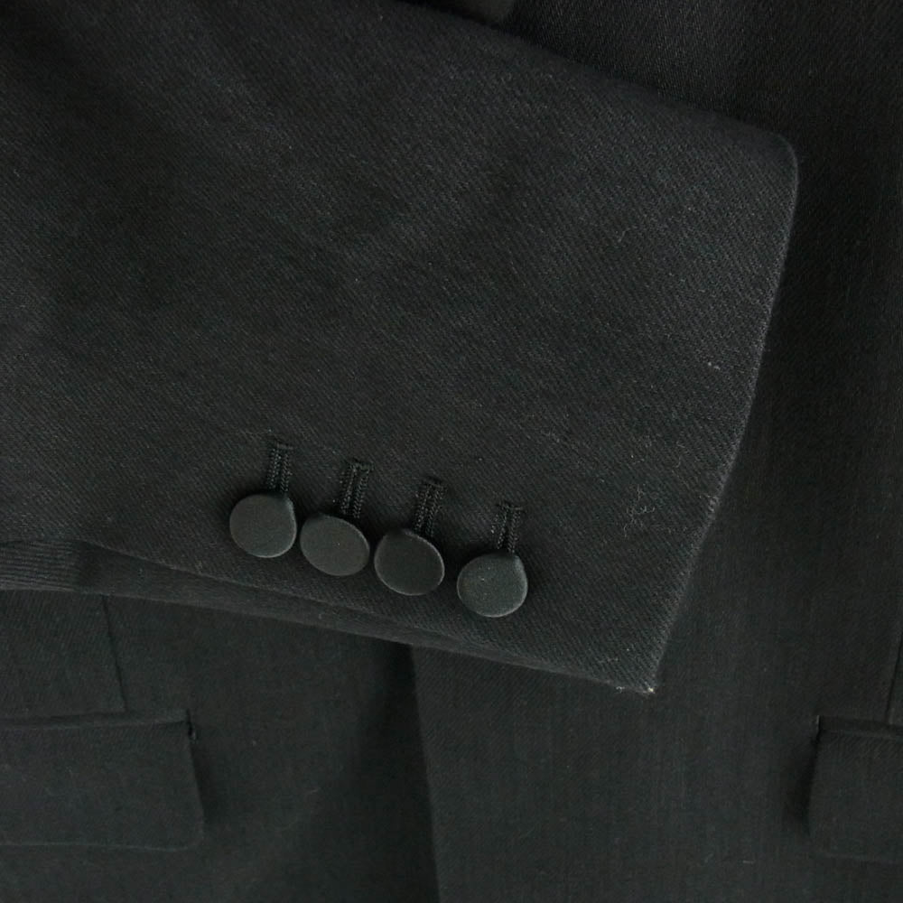 MINEDENIM マインデニム TUX99-99-442-1 DENIM TAILORED JACKET ラペル素材切替 デニム テーラードジャケット ブラック系 44【中古】