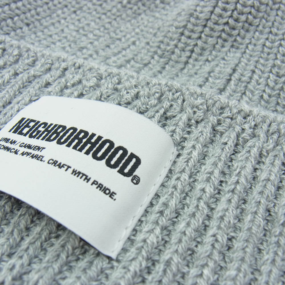 NEIGHBORHOOD ネイバーフッド 251FUNH-HT01 JP BEANIE ビーニー ニットキャップ グレー系 F【新古品】【未使用】【中古】