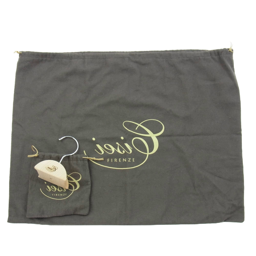 Cisei シセイ 0946 LD TOTE シュリンクレザー 本革 トート バッグ ブラック系【中古】