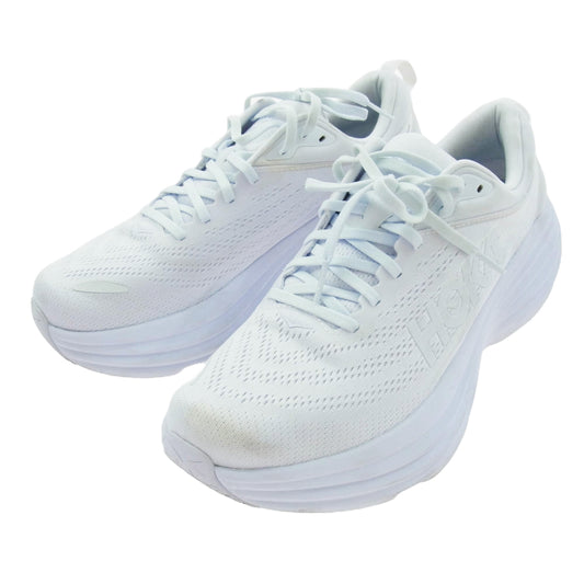 HOKA ONE ONE ホカ オネオネ 1123202 BONDI8 ボンダイ ローカット スニーカー ランニング シューズ ホワイト系 27.5cm【中古】