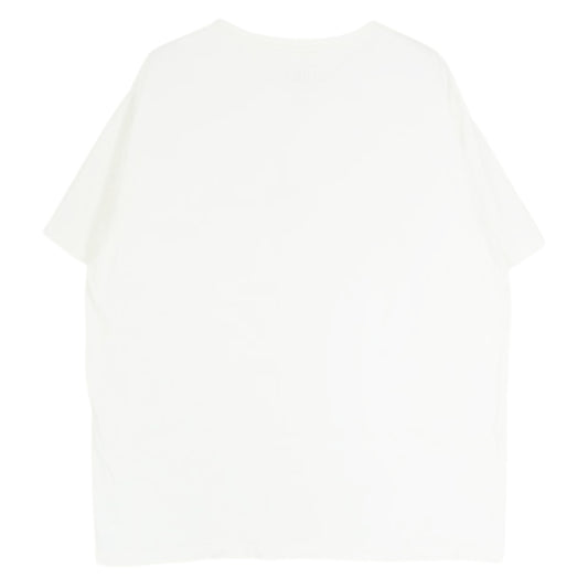 RRL ダブルアールエル 裾 刺繍 半袖 ヘビーウェイト クルーネック 丸首 Tシャツ ホワイト系 XL【中古】