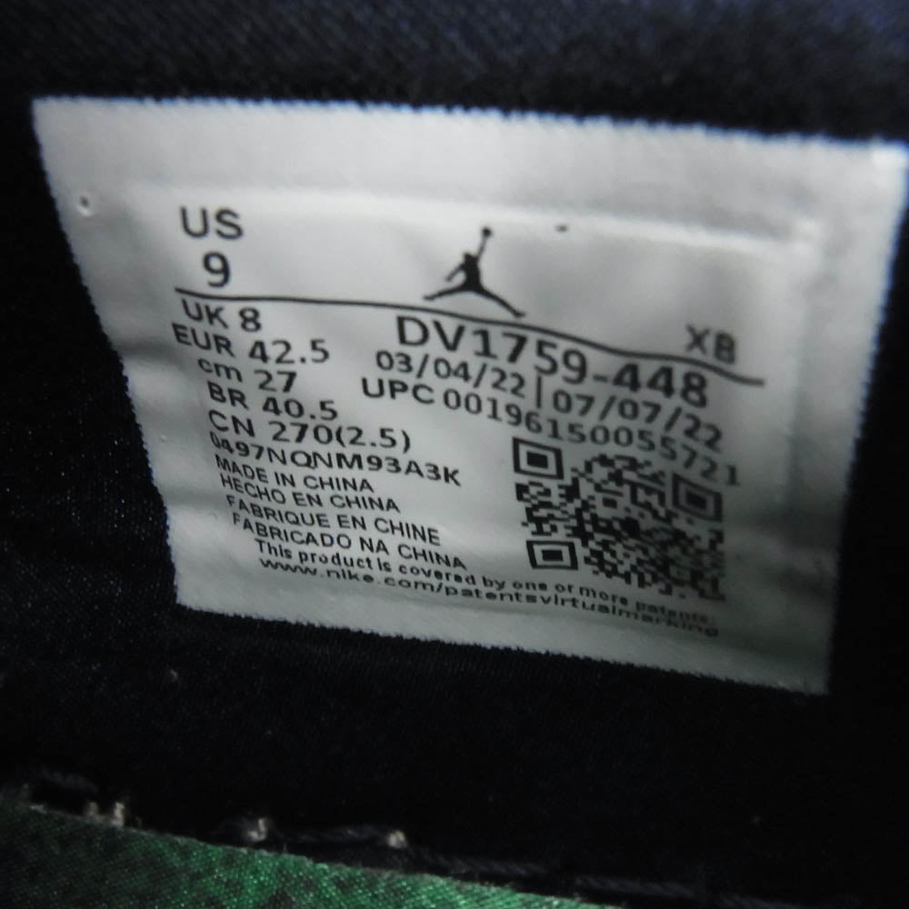 NIKE ナイキ DV1759-448 × Eastside Golf イーストサイドゴルフ Air Jordan 1 Low Out the Mud エアジョーダン1 ロー アウト ザ マッド ローカット スニーカー ダークネイビー系 27cm【極上美品】【中古】