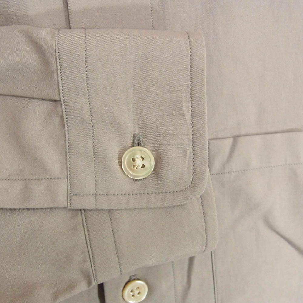 AURALEE オーラリー A20AS02TN WASHED FINX TWILL BIG SHIRTS ウォッシュド ツイル ビッグ 長袖 シャツ ブラウン系 4【中古】