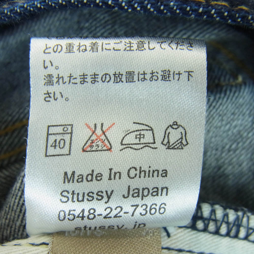 STUSSY ステューシー ROUGH AND RUGGED ショート デニム ハーフ パンツ 中国製 インディゴブルー系 34【中古】