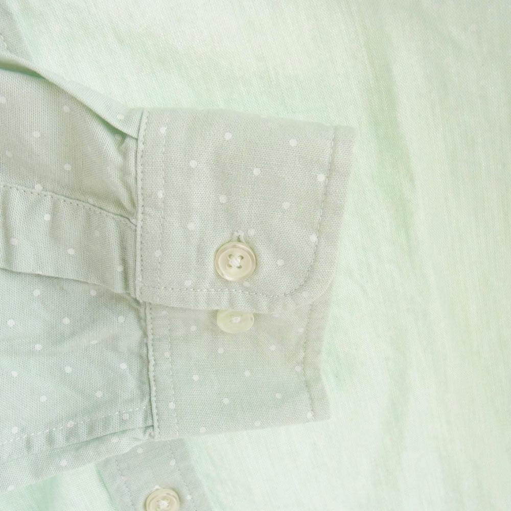 Supreme シュプリーム POLKA DOT SHIRT ポルカ ドット BD 長袖 シャツ ミントグリーン系 M【中古】