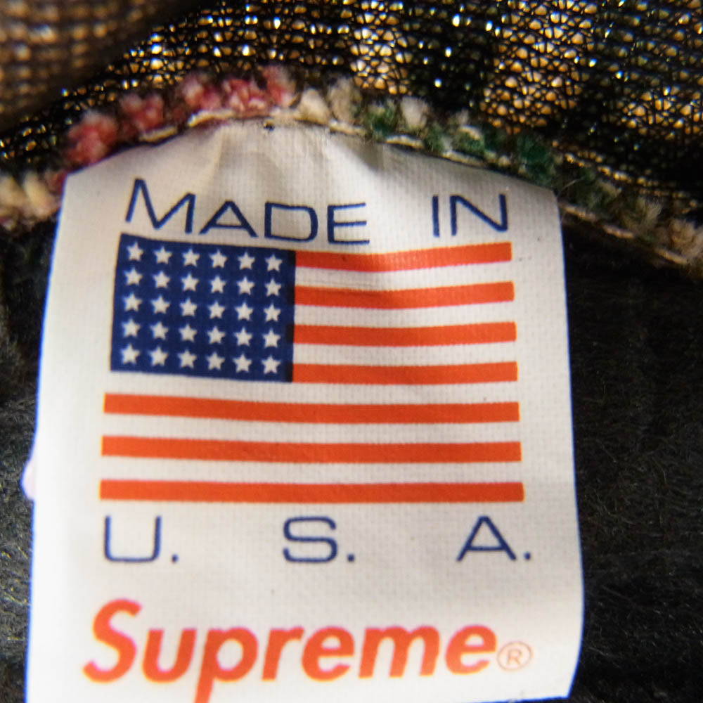 Supreme シュプリーム 12SS Floral Suede Camp Cap フローラル スウェード キャンプ キャップ 帽子 花柄 ホワイト ベース マルチカラー系【中古】