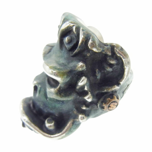 STARLIN GEAR スターリンギア ギャランティーカード付属 2023年 ハロウィンフランケンチンプ リング w コパーSギア ロゴ シルバー系 17号【美品】【中古】