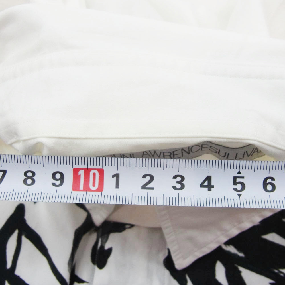 JOHN LAWRENCE SULLIVAN ジョンローレンスサリバン 3B005-0221-22 WRINKLE PRINT SHIRT フロントプリント 長袖シャツ ホワイト系 44【中古】