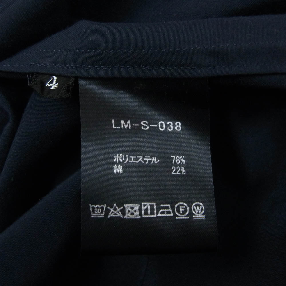 LAMOND. ラモンド LM-S-038 WIDE SHIRTS 半袖 ワイドシャツ ネイビー系 4【中古】