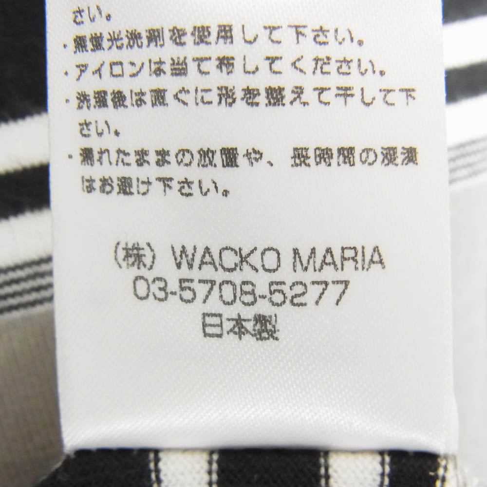 WACKO MARIA ワコマリア 24SS 24SS-WMT-SS03 STRIPED CREW NECK T-SHIRT TYPE-3 ボーダー Tシャツ グレー系 L【中古】
