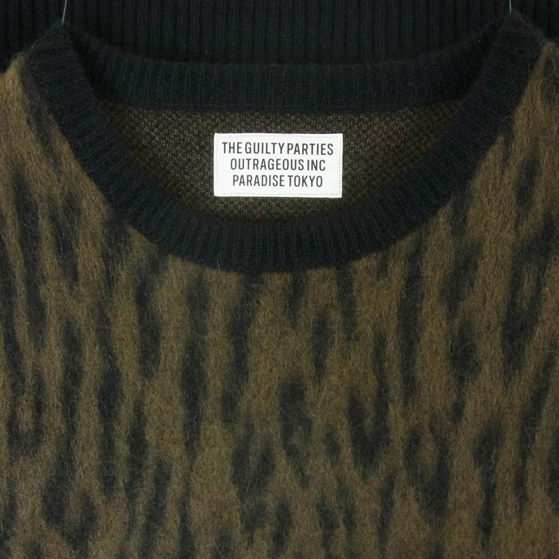 WACKO MARIA ワコマリア LEOPARD HEAVY MOHAIR KNIT JACQUARD WACKO MARIA ワコマリア LEOPARD HEAVY MOHAIR KNIT JACQUARD