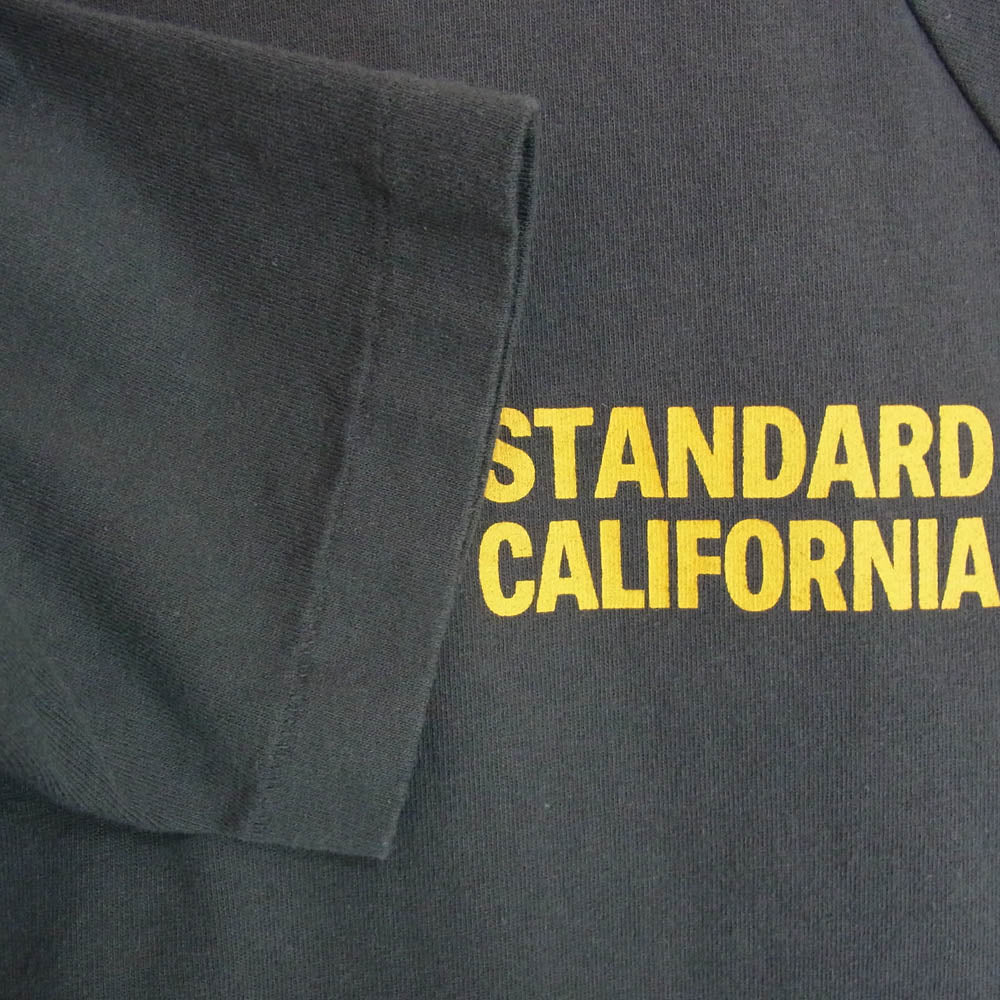STANDARD CALIFORNIA スタンダードカリフォルニア SD US COTTON LOGO BASEBALL T ベースボール ロングスリーブ カットソー 長袖 Tシャツ ブラック系 XL【極上美品】【中古】