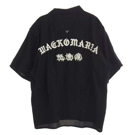 WACKO MARIA ワコマリア 舐達磨 HIGHTIMES ハイタイムズ 半袖 シャツ ブラック系 M【美品】【中古】