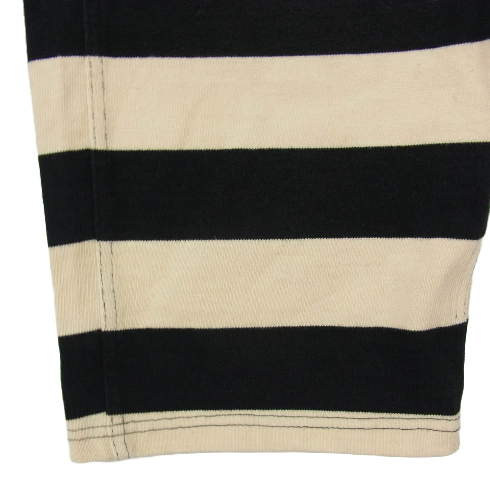 WESTRIDE ウエストライド BORDER SHORTS PANTS ボーダー ショート パンツ ホワイト ブラック系 34【中古】