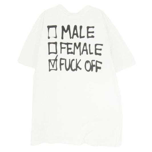 VETEMENTS ヴェトモン 20SS UAH21TR512 Male Female Fuck Off T Shirt 半袖 Tシャツ ホワイト系 S【中古】