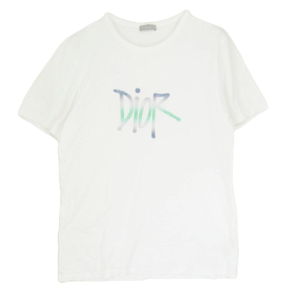Dior ディオール 033J600D0589 Shawn Stussy Logo T-shirt ショーン ステューシー ロゴ Tシャツ ホワイト系 XL【中古】 Dior ディオール 033J600D0589 Shawn Stussy Logo T-shirt ショーン