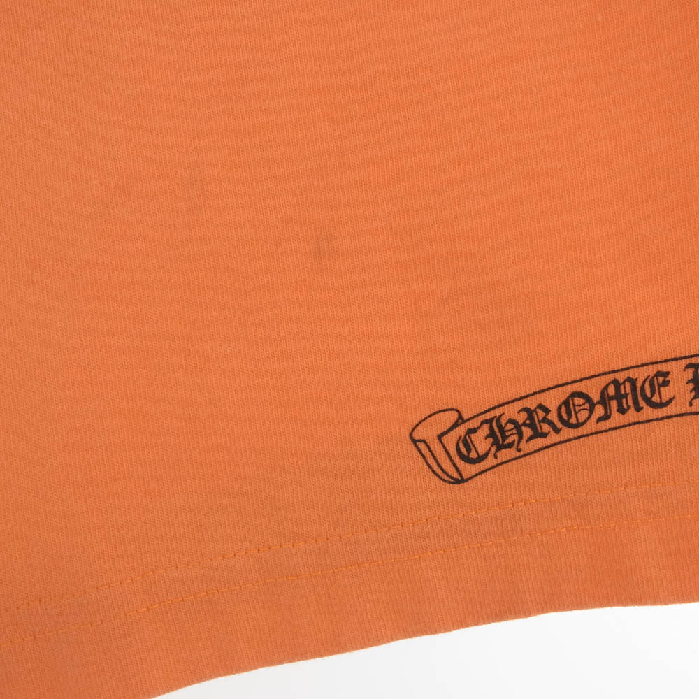 CHROME HEARTS クロムハーツ(原本無) VINE DGR T-SHIRT バックダガー プリント ポケット Tシャツ オレンジ系 XL【中古】