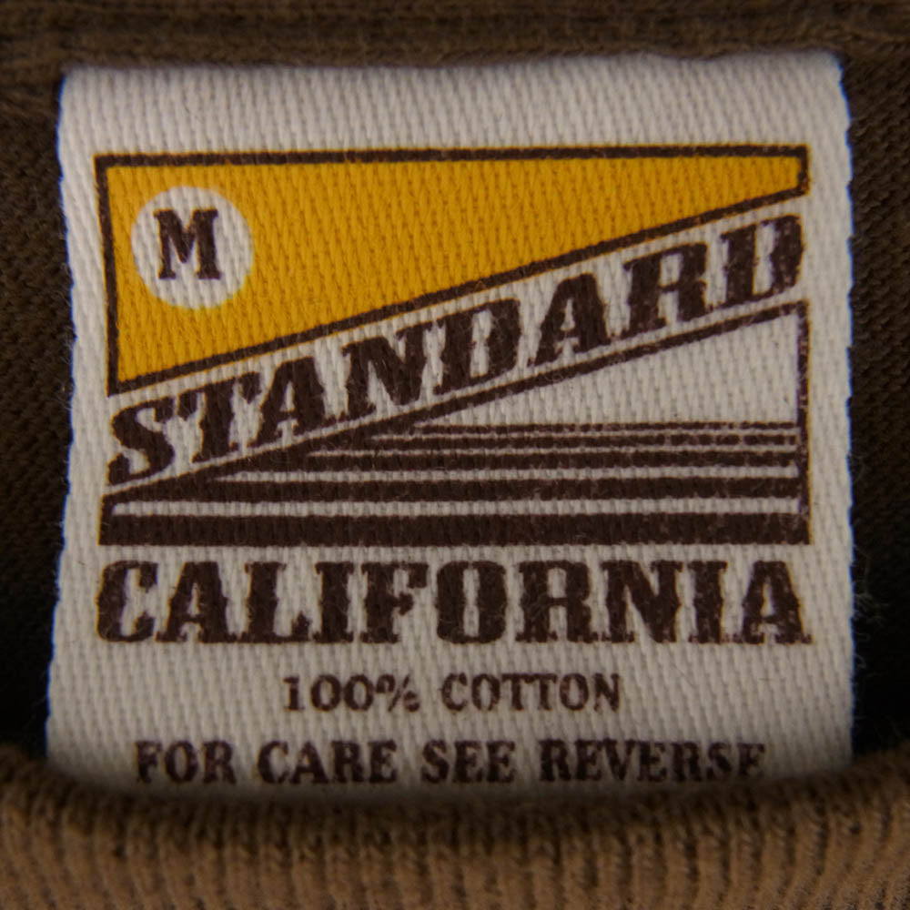 STANDARD CALIFORNIA スタンダードカリフォルニア SD Basic Logo ロゴ プリント Tシャツ ブラウン ブラウン系 M【極上美品】【中古】