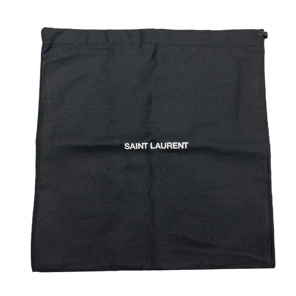SAINT LAURENT サンローラン GRZ4793988 ロゴ バックル レザー ベルト ブラック系【中古】