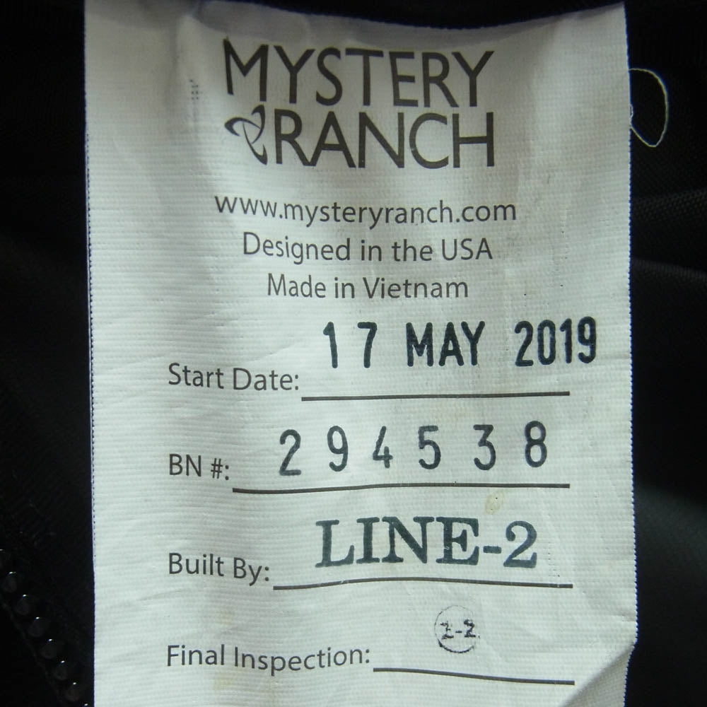 MYSTERY RANCH ミステリーランチ ギャラゲーター バックパック リュック バッグ ブラック系【中古】