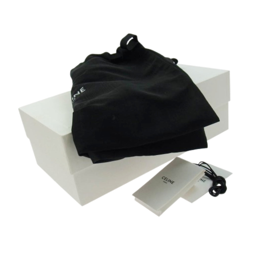 CELINE セリーヌ 190009-854 クリーパー ウィングチップ レースアップ レザー シューズ ホワイト系 41【中古】