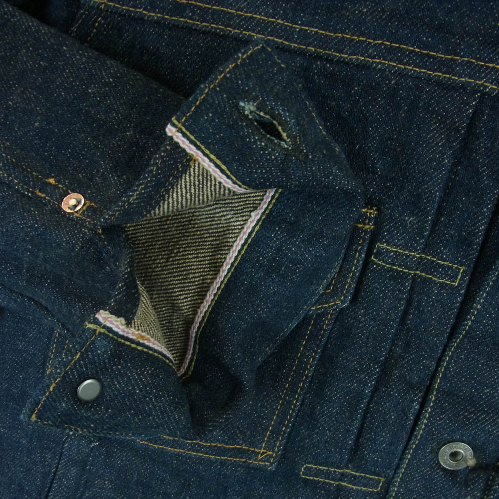 ONI DENIM 鬼デニム ONI-02516PZR-BEG 20oz シークレット デニム 2ndタイプ トラッカー ジャケット Gジャン インディゴブルー系 42【中古】