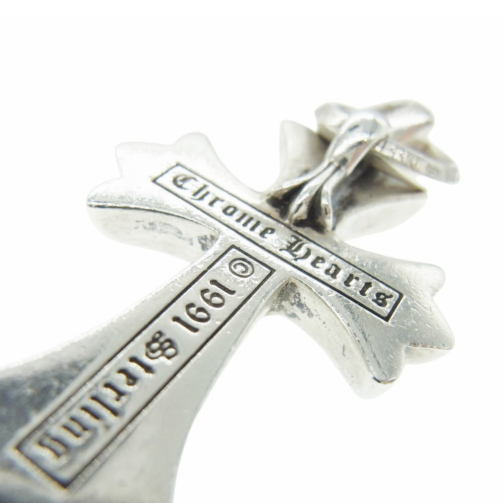 CHROME HEARTS クロムハーツ(原本無) CH CRS SML W BALE スモール CHクロス Wベイル ペンダントトップ シルバー系【中古】