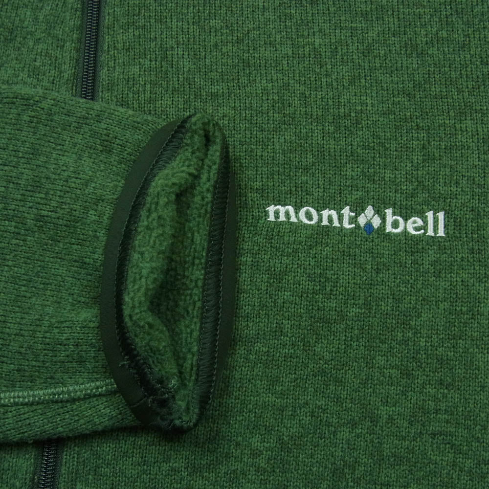 mont-bell モンベル 1106589 フリース クリマプラス ニット パーカー ベトナム製 グリーン系 L【中古】