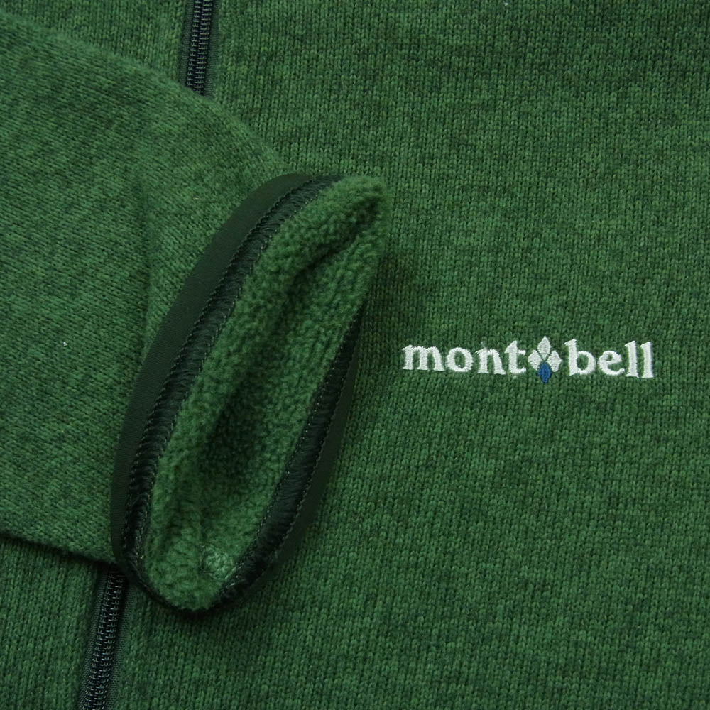 mont-bell モンベル 1106589 フリース クリマプラス ニット パーカー ベトナム製 グリーン系 L【中古】
