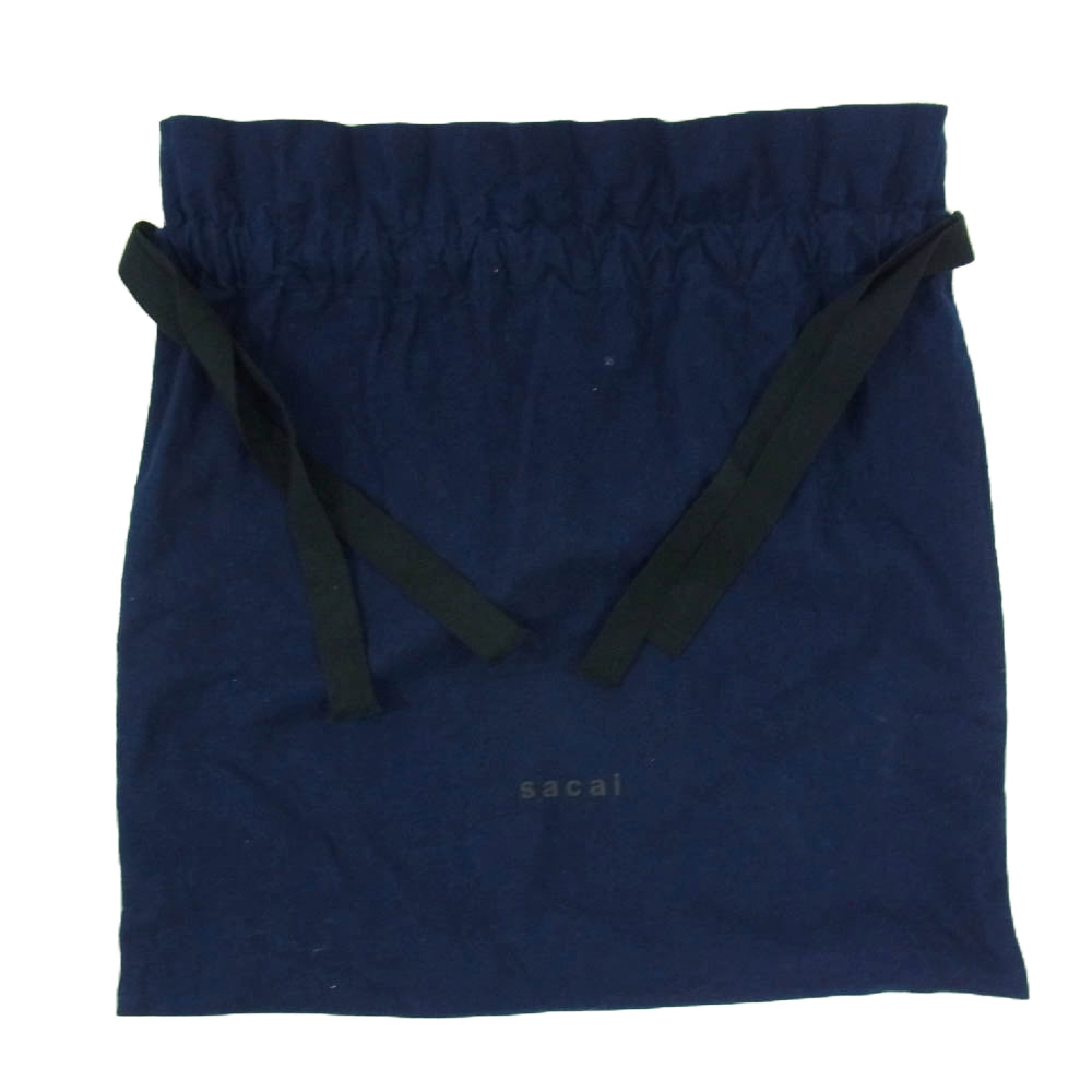 Sacai サカイ Satchel レザー ハンドバッグ ネイビー系【中古】