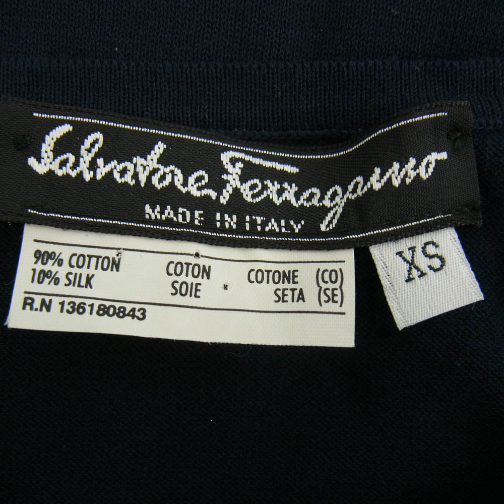 Salvatore Ferragamo サルヴァトーレフェラガモ ノースリーブトップ ダークネイビー系 XS【中古】