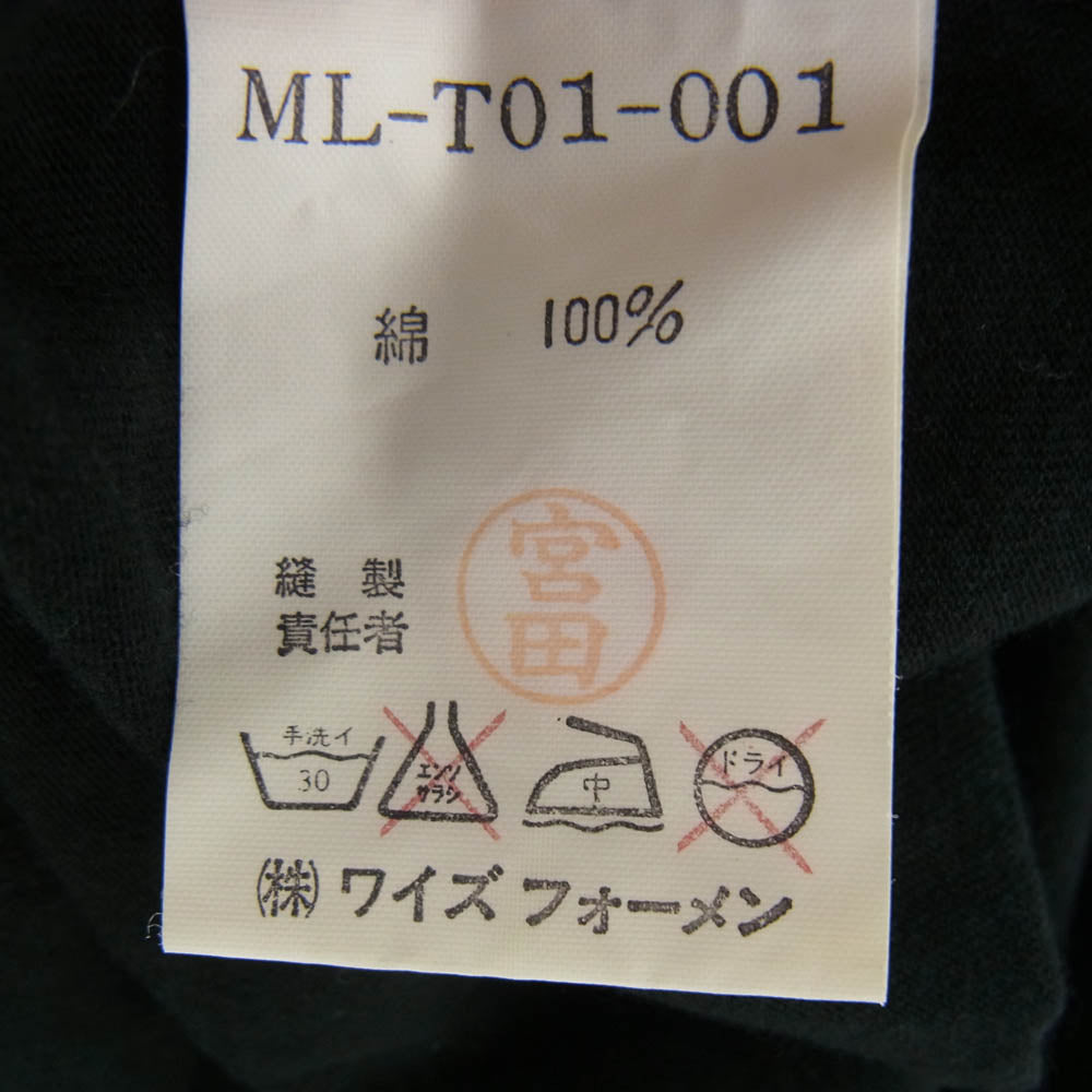 Y's Yohji Yamamoto ワイズ ヨウジヤマモト Y's for men ロゴプリント Tシャツ 半袖カットソー ブラック系【中古】