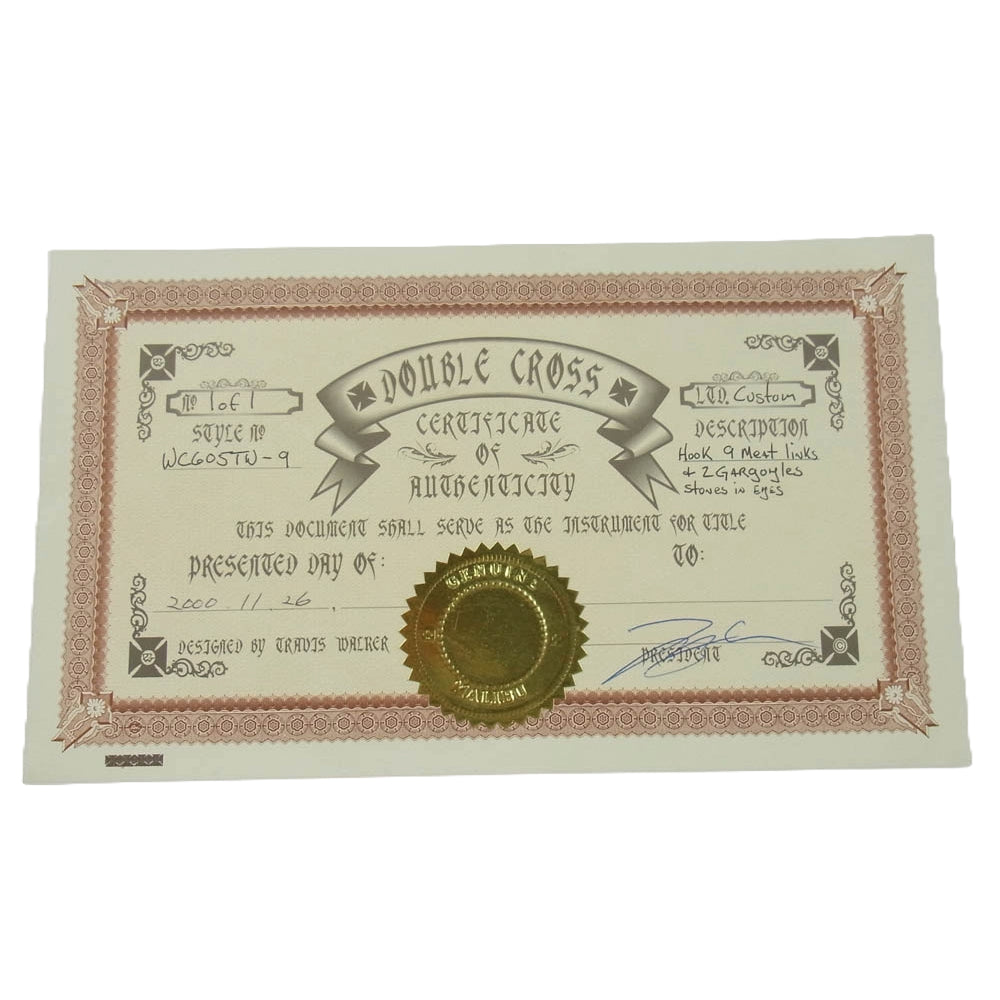 TRAVIS WALKER トラヴィスワーカー ギャランティ付属 バイオフック 9ミートリンク 2ガーゴイル w/ストーンアイ ウォレットチェーン【中古】