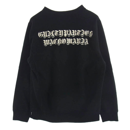 WACKO MARIA ワコマリア 舐達麻 BUDSPOOL Aphrodite Gang Holdings AGH刺繍 バッズプール アフロディーテ ギャング スウェット トレーナー ブラック系 L【中古】