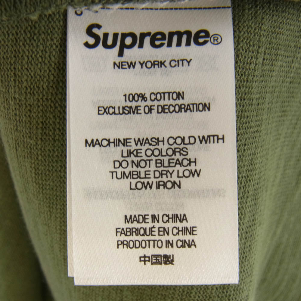 Supreme シュプリーム S/S Pocket Tee Olive ポケット 刺繍 半袖 Tシャツ オリーブ オリーブ M【中古】